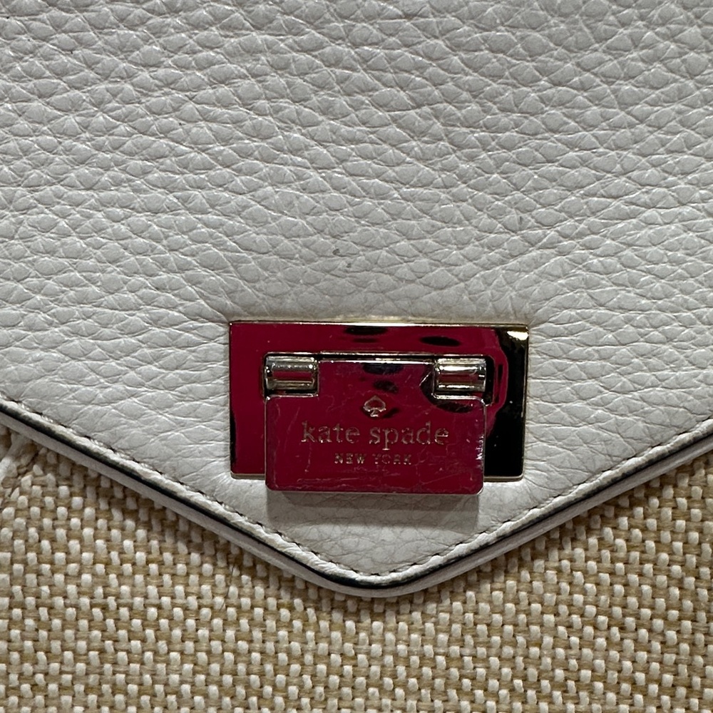 Kate Spade New York Wesley Place Small Laurel Satchel – Straw Leather Crossbody - Picture 3 of 14